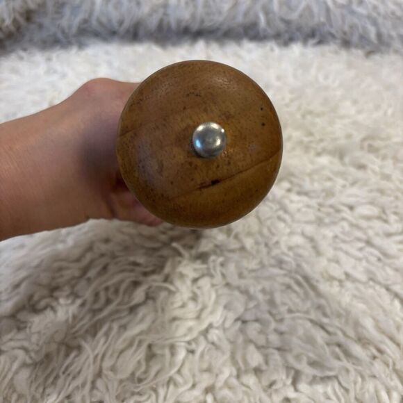 3 Vntg PC FERNANDA Wood 8” Pepper Grinder, Ceramic Asparagus Salt Pepper Shakers - Picture 5 of 10